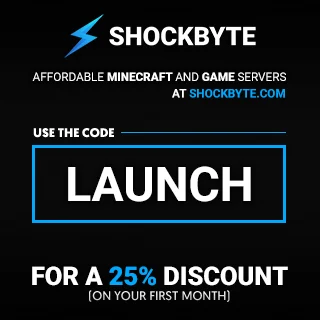 Shockbyte Minecraft & Game Server Hosting — Use code LAUNCH for 25% off